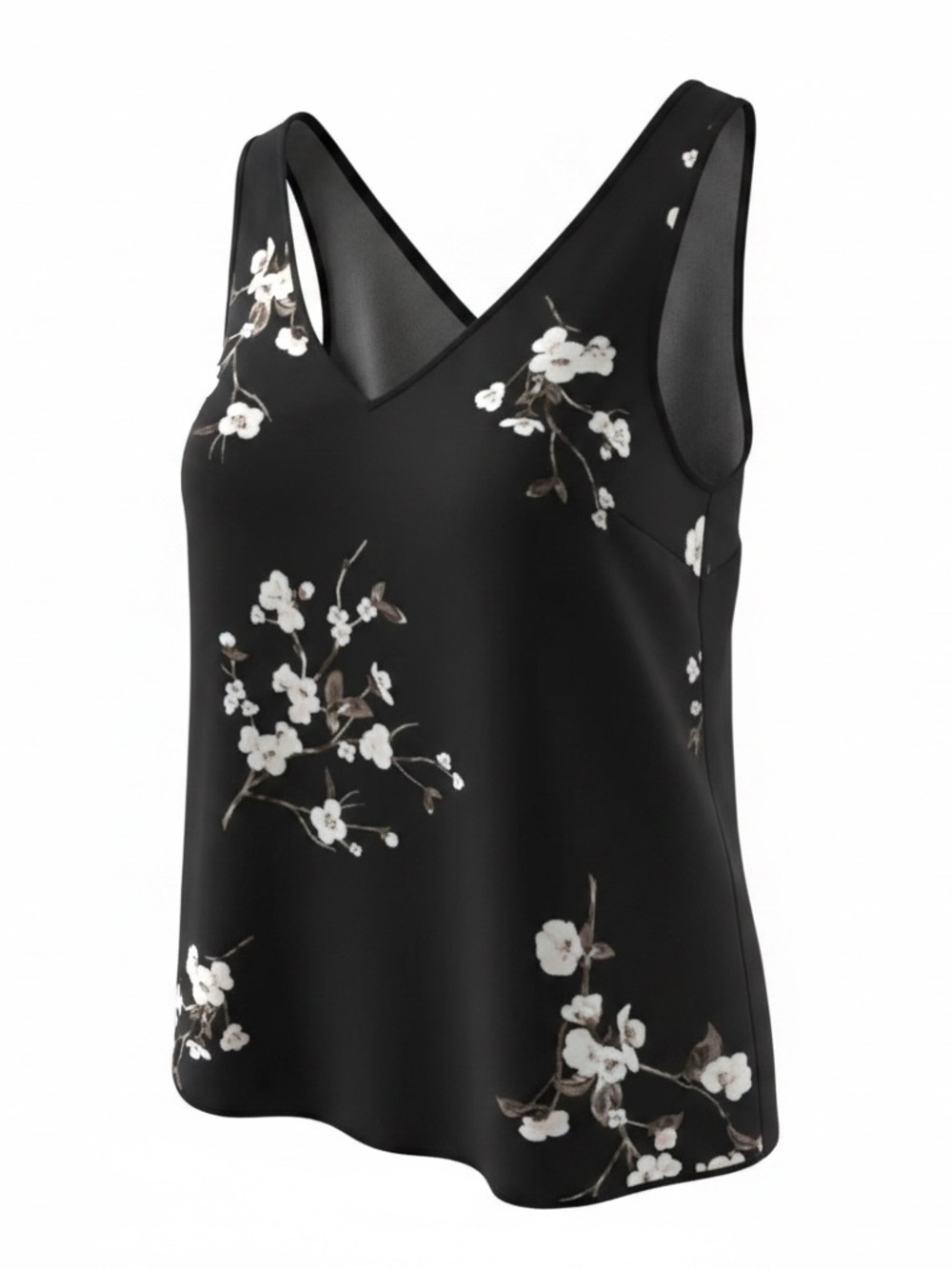 ⭐️ Dynamite‎ - work/dressy Black floral design  tank top/shell or blouse